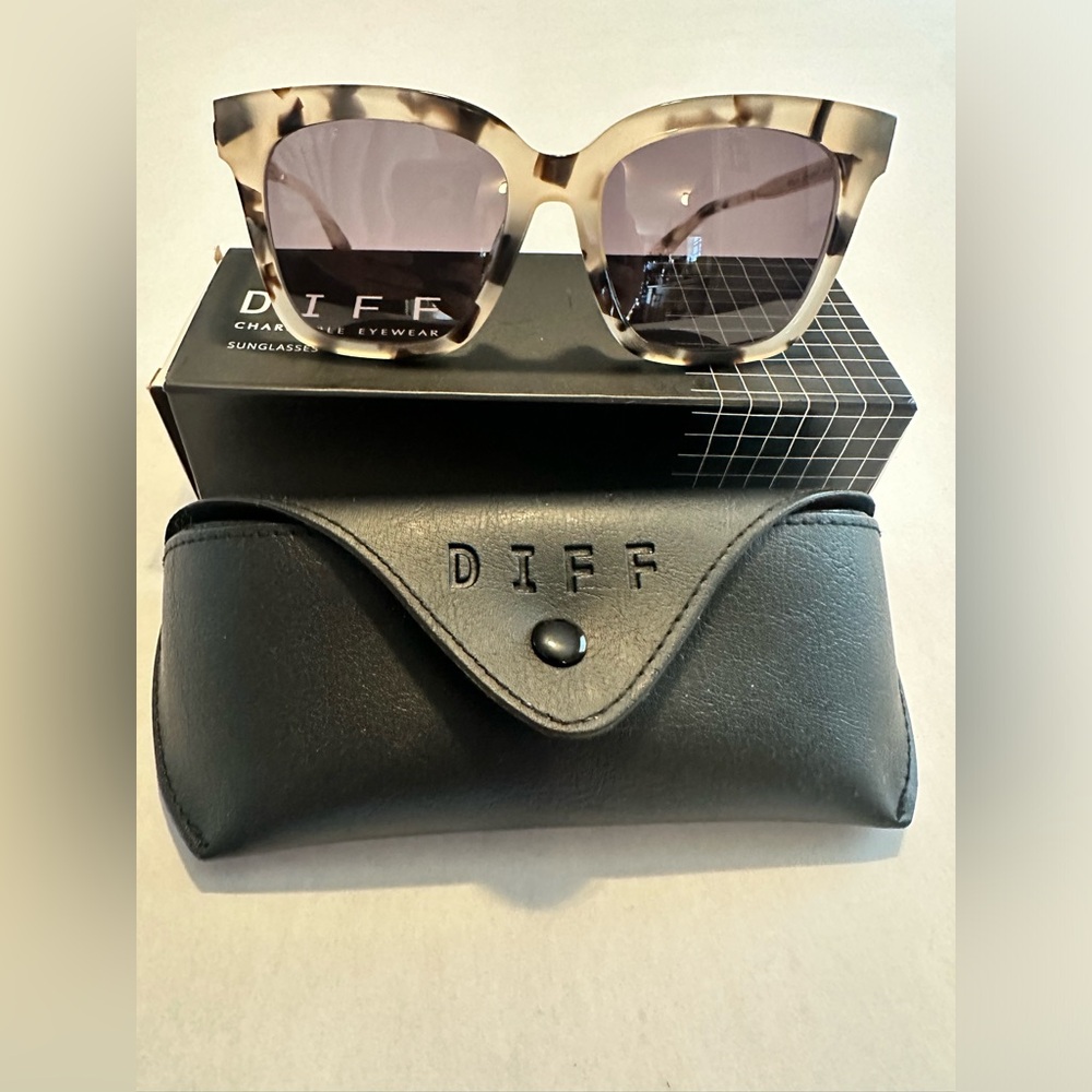 NIB DIFF Eyewear Tortoiseshell Frame Sunglasses